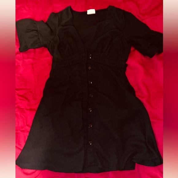 Windsor Store Black button down dress - Picture 2 of 6